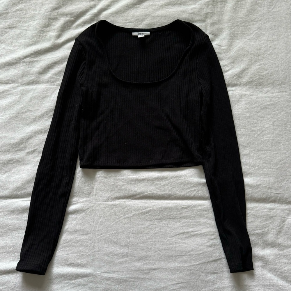 BAR III long sleeve ribbed crop top